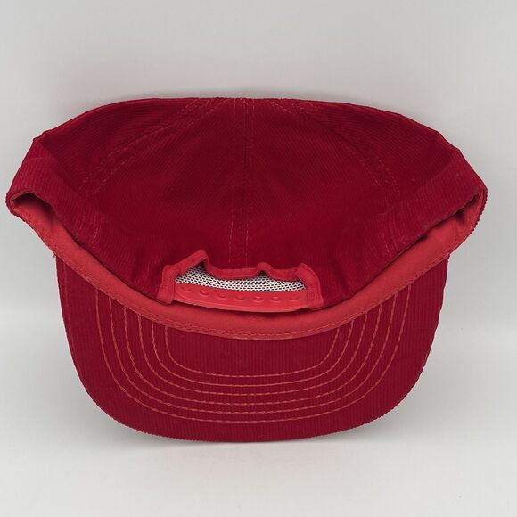 Grain Belt Premium Beer Red Corduroy SnapBack Hat USA Made Rare Spartan Vintage - Picture 8 of 13